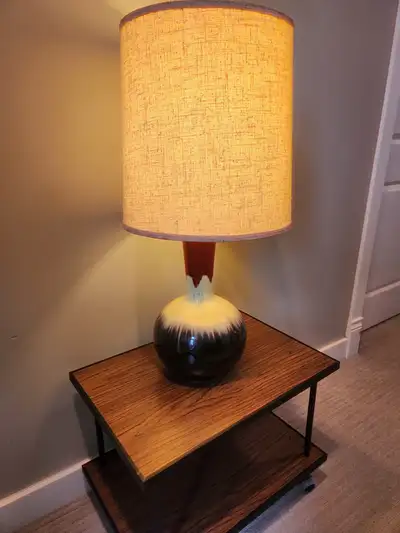 MID CENTURY Ceramic LAVA DRIP LAMP with original Shade., View more