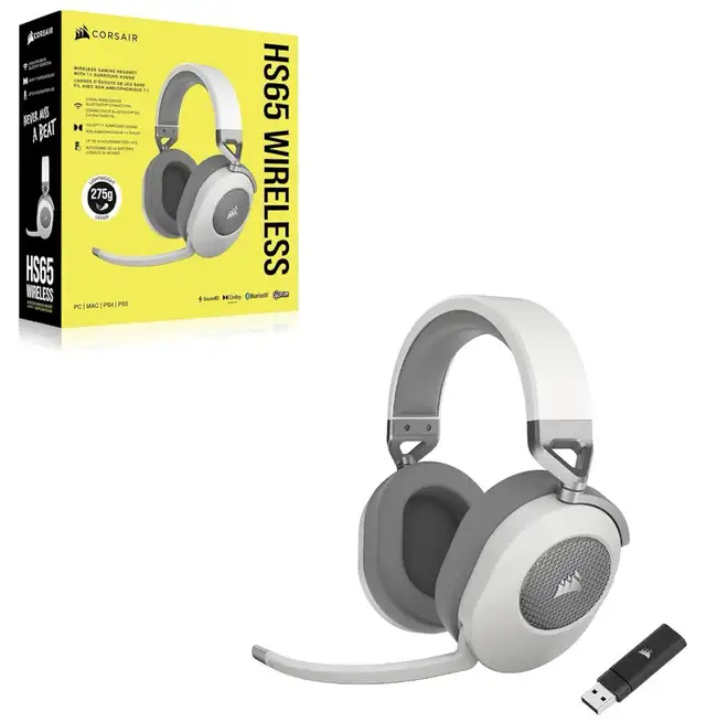 Corsair HS65 Wireless Gaming Headset - Low-Latency - White  in Speakers, Headsets & Mics in Markham / York Region - Image 9