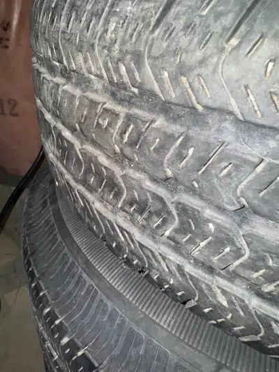 Original Jeep rims 2013 JK nice shape. The tires on them are not very good.