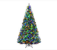 Costway 9Ft Pre-Lit Artificial Christmas Tree Premium Hinged