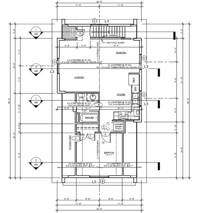 HOUSE & GARAGE PLANS, BCIN DESIGNER63581887963779124