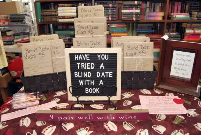Spice up your life by going on a Blind Date.....with a book We now have over 25 wrapped Blind Dates...