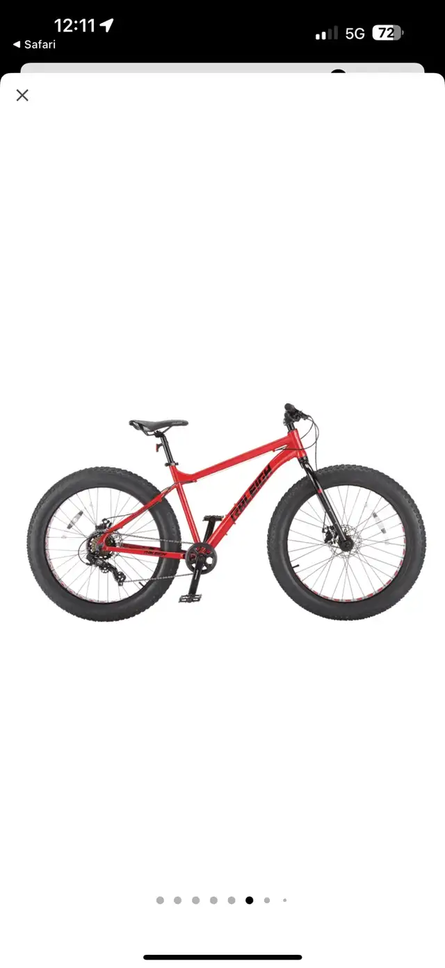 Raleigh rouge 26” fat bike in Road in Kingston - Image 2