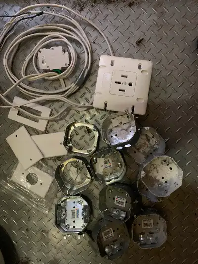 Electrical boxes (new and a few reclaimed), a small length of wire (sometimes that’s all you need),...