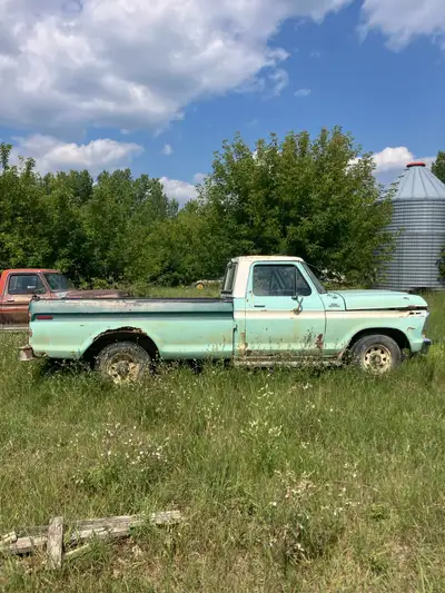 Brown 78 with square headlights and 360 motor green 79 with 302. Both 2wd not running lately. $2000...