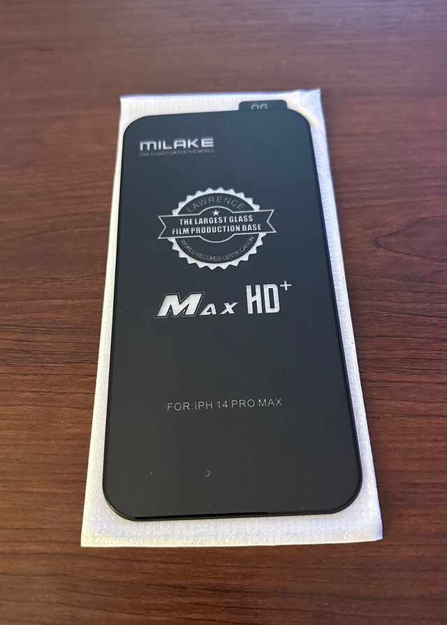 Tempered Glass Screen Protector for iPhone 14 Pro Max in Cell Phone Accessories in City of Toronto - Image 3