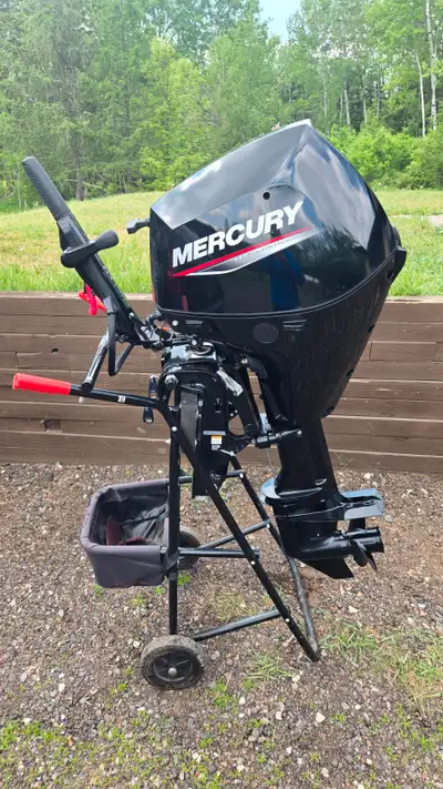 Lightly used 2024 Mercury 30 hp outboard EFI longshaft with tank and hose. Fully serviced with fresh...