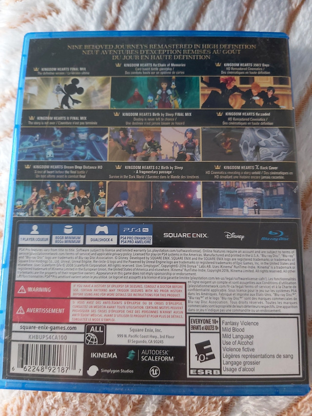 Ps4 kingdom hearts in Sony Playstation 4 in Dartmouth - Image 2