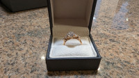 2.21 Ct Lab Created Diamond Engagement Ring With Rose Gold Band