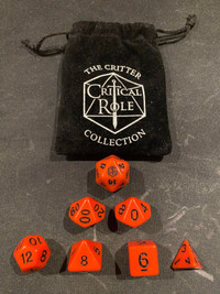 Critical Role Red &amp; Black GenCon 2017 Dice Set OUT OF PRINT