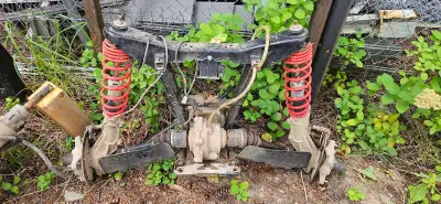Front and rear suspension drivetrain. Fenders. Good parts. Open to offers