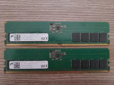 Micron DDR5 32GB (2x16GB) 4800MTs DIMM Desktop RAM, View more