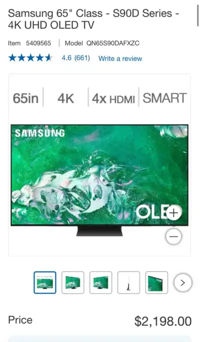 Samsung 65" OLED Smart TV, For Sale!, View more