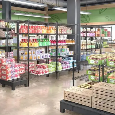 Commercial Wire Shelving/Shelfs Unit (72" High, 4 Shelves), View more