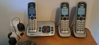 3 Cordless Phones with Caller ID and Digital Answering System