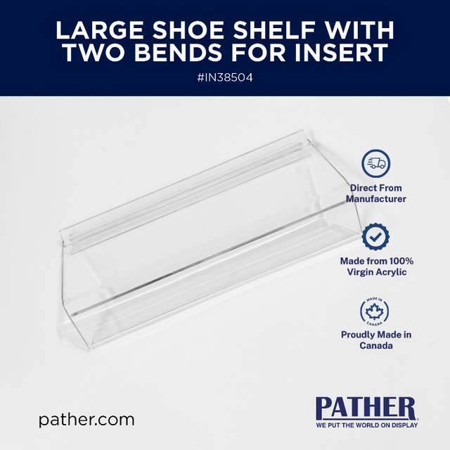 Clear  Shoe Shelf for Slatwall- (6 pk) - www.pather.com in Bookcases & Shelving Units in City of Toronto - Image 2