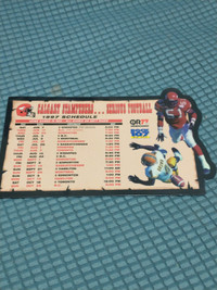 1997 CFL Calgary Stampeders magnetic schedule