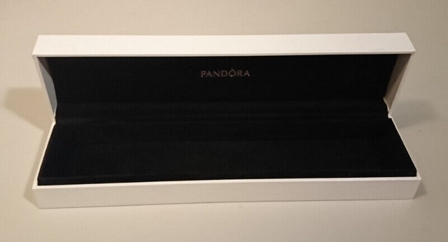 Authentic Long White Pandora Empty Box with Black Velvet Lining in Other in Oshawa / Durham Region - Image 2