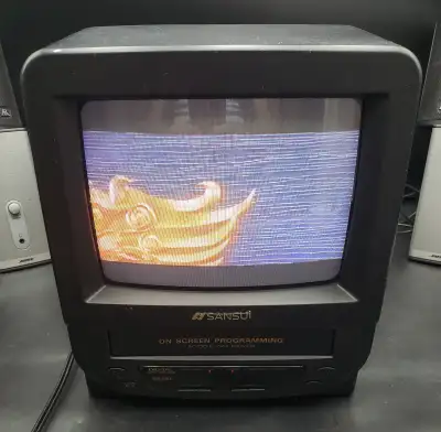 SANSUI COM0953 9" CRT TELEVISION/VCR TESTED WORKING, View more