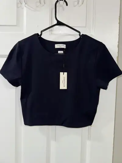 Aritzia Babaton L Contour Crew Cropped T Shirt BNWT, View more