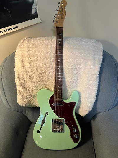 Up for grabs, Fender American Original 60’s Thinline Telecaster, in Surf Green. As you can see, the...