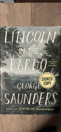 Lincoln in the bardo signed by George Saunders 