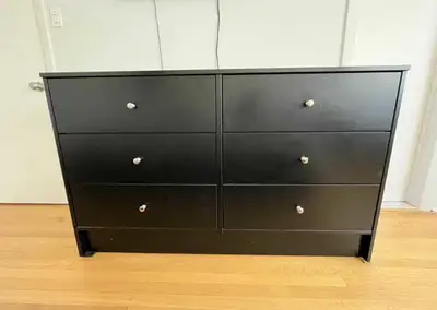 plaid black and white dress Berkeley Six Drawer Leather Wrapped Dresser main image 1
