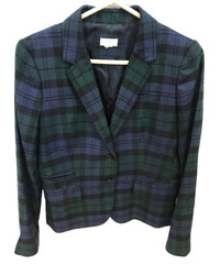 J Crew Blackwatch Tartan Plaid Women's Blazer