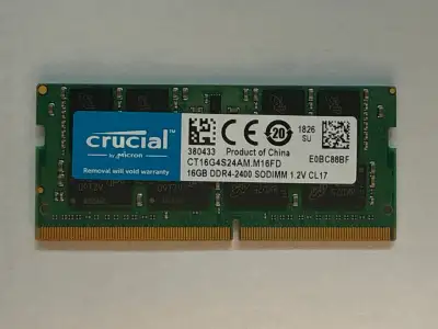 Crucial 16GB DDR4-2400 SODIMM Laptop RAM, CT16G4S24AM, View more
