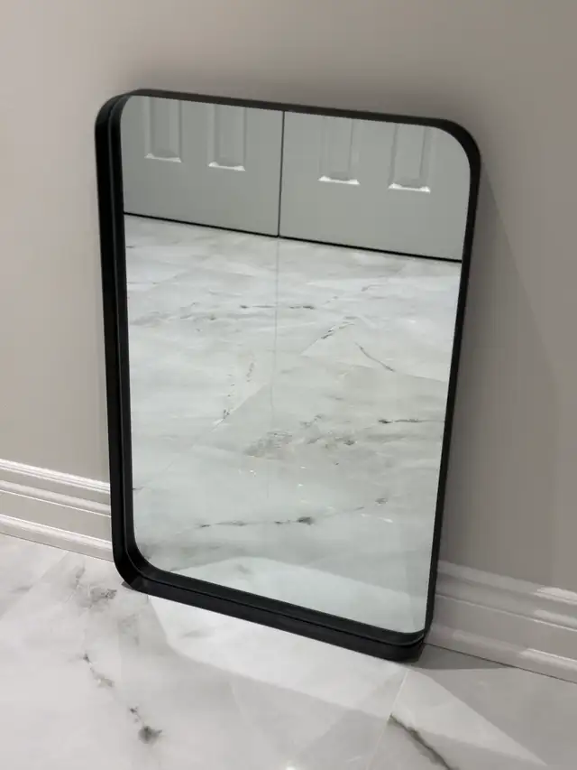 BRAND NEW 20x30” Vanity Mirror Black Metal Frame for Ba