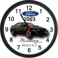 2003 Ford Mustang Mach 1 (Black) Custom Wall Clock - Brand New