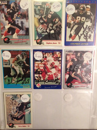 Lot of 7 CFL JOGO AUTOGRAPHED FOOTBALL CARDS, JONES + OTHERS