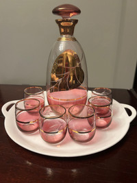 Vintage mid century decanter set