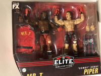 Mr T with Rowdy Roddy Piper wwe wrestle mania figures