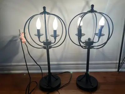 Nearly new elegant nice table lamps work perfectly fine $39 ea!, View more