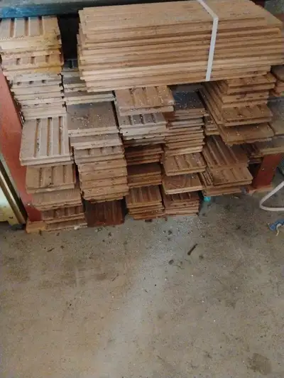 Oak parquet flooring, not treated,can be used as fire wood , View more