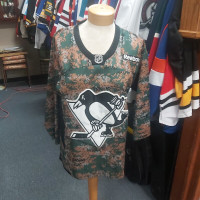 Rare Reebok digital Camo Pittsburgh Penguins sewed jersey.