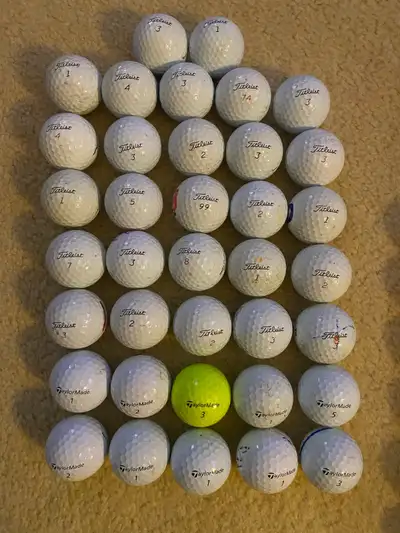 Titleist ProV1 and Taylor Made TP5 Golf Balls, View more