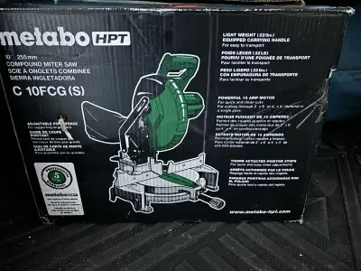 Metabo HPT 10-in 15 A Single Bevel Compound Mitre Saw, View more