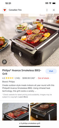 Selling mint condition Philips smokeless grill
