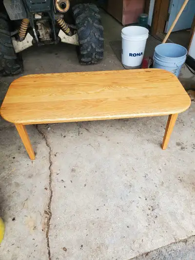 solid oak coffee table , View more