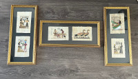Framed Authentic Egyptian  Papyrus  Hieroglyphs 