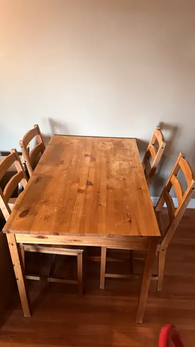 ikea wood table and chairs , View more