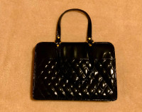 Black patent leather purse by Holt Renfrew Classics