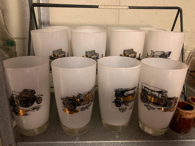 12 Vintage Car / Automobile Drinking Glasses for $50 in Arts & Collectibles in Norfolk County