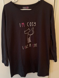 Ladies PJ Shirt - I’m Cosy Like a Cat