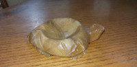 Beautiful stone 2 by 7by 5" ashtray in shape of turtle