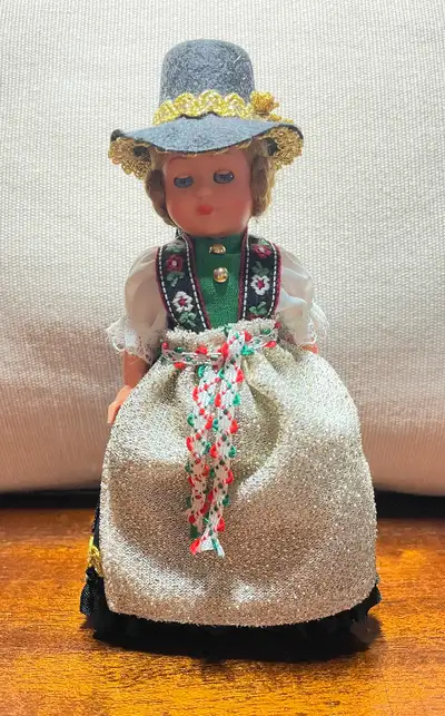 Antique Austrian Sleepy Eyes Miniature Doll, View more