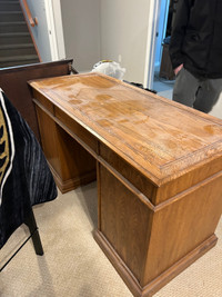 Antique solid wood desk