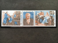 TIMBRE, SÉRIE COMPLÈTE, MONACO 1981, MOZART, trois timbres.